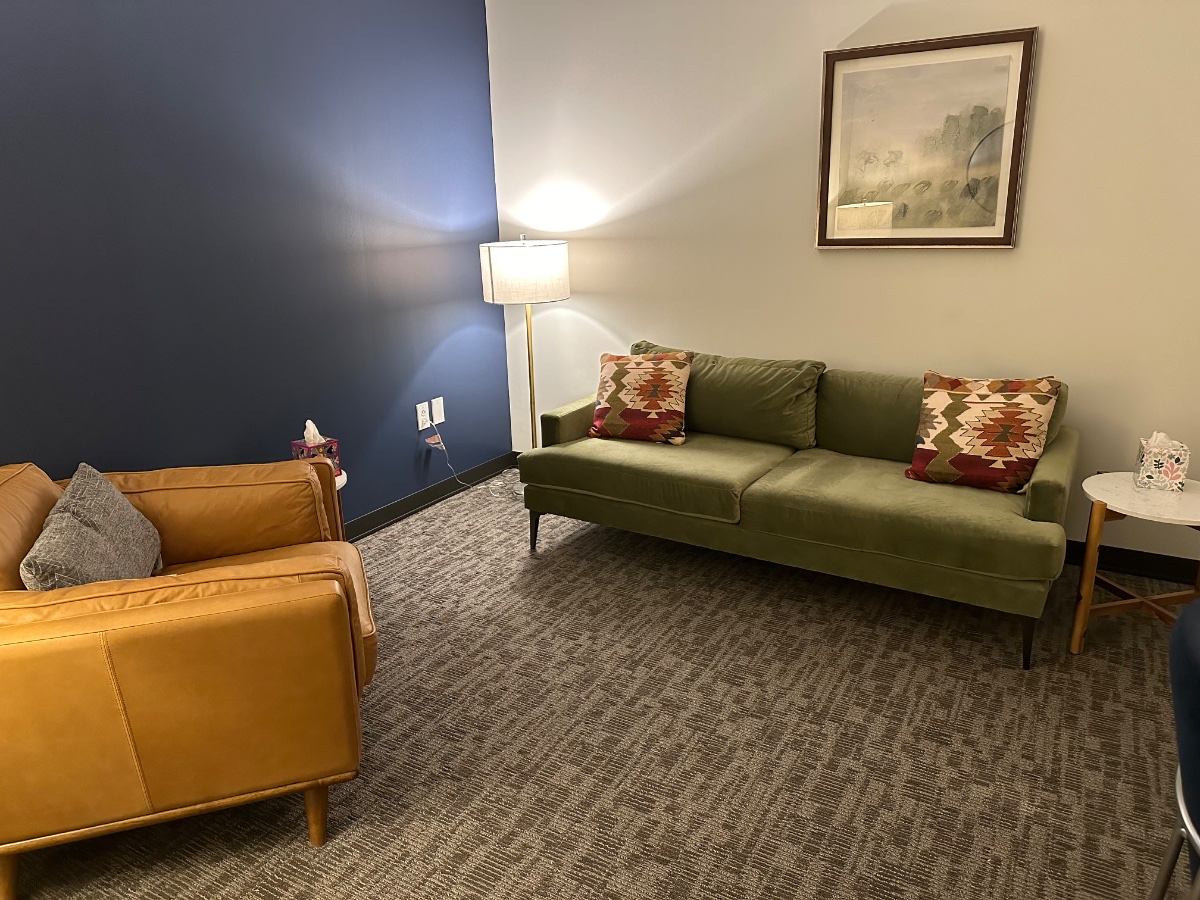 Melissa Austin's therapy office at Therapy Space Frisco, Frisco