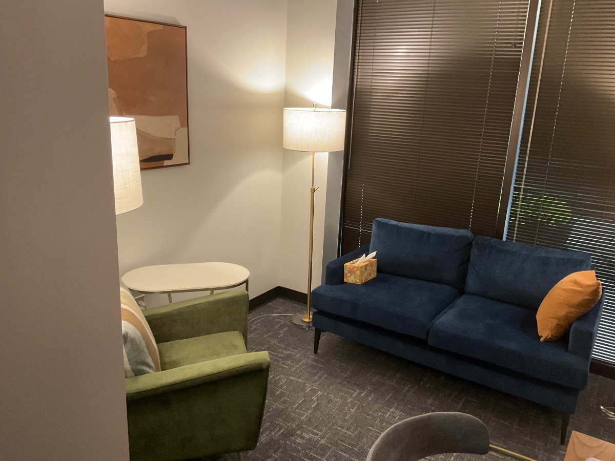 Erica Gault's therapy office at Therapy Space The Woodlands, Shenandoah