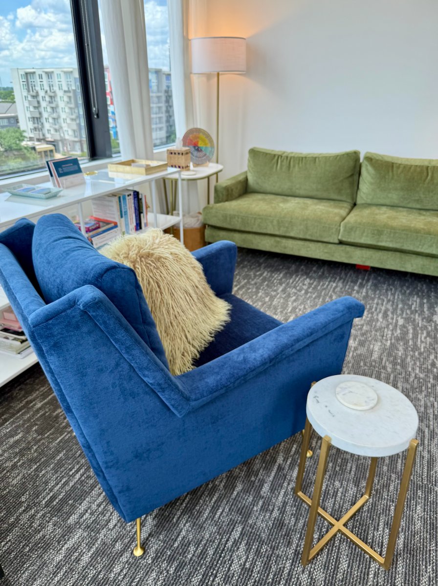 Maria Killough's therapy office at Therapy Space Uptown, Dallas