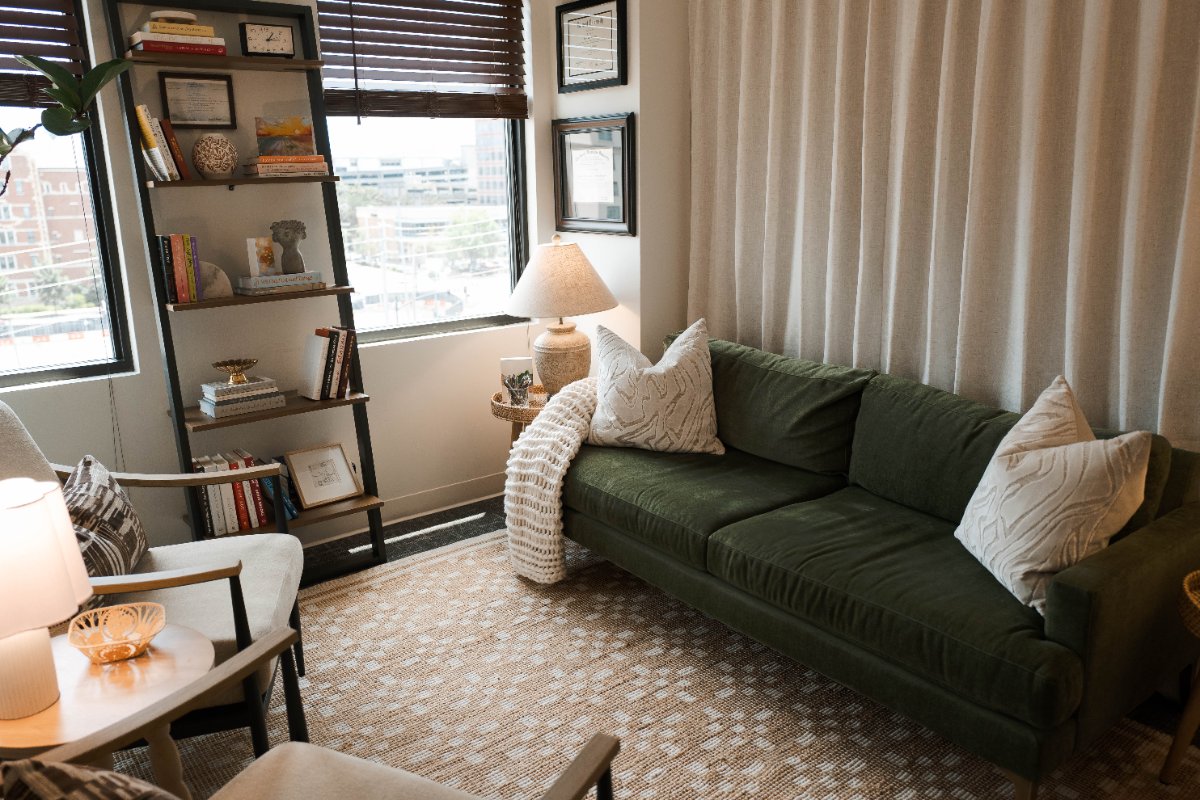 Cille Martin's therapy office at Therapy Space Midtown, Nashville