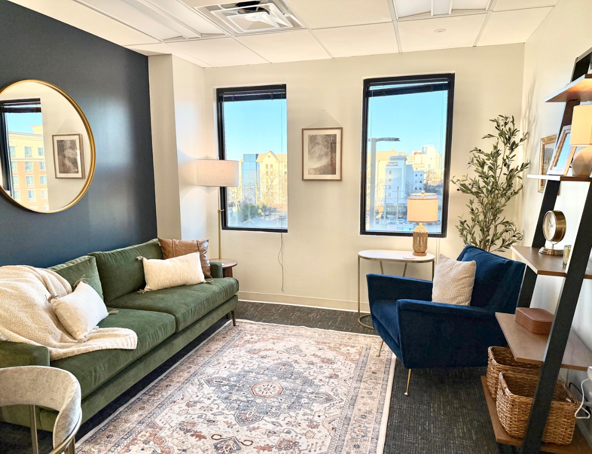 Kristin Hibbett's therapy office at Therapy Space Midtown, Nashville